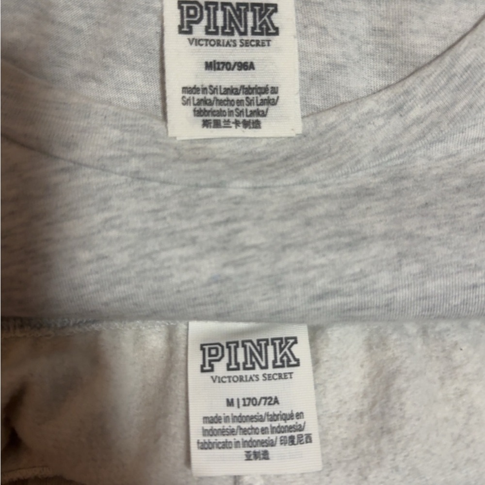 PINK Victoria's Secret Gray Rose Gold Glitter Lounge Set - Picture 5 of 5